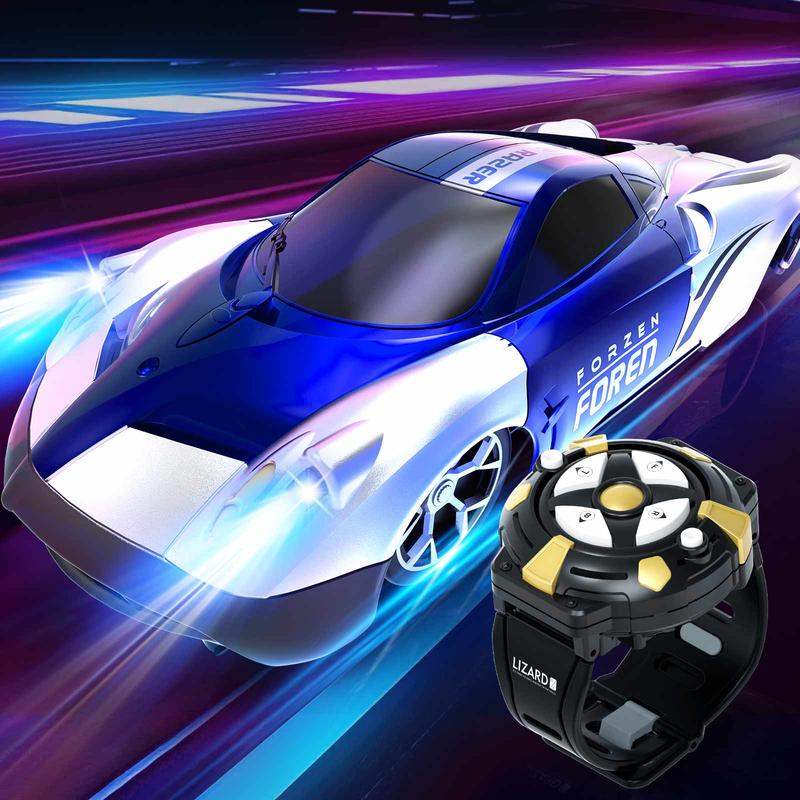 Wall Climbing Car,Electric Remote Toy Racing, with LED Light High-Speed Hobby Toy Vehicle, RC Car Gifts Age 3 4 5 6 7 8 9 Year Old Boys Girls(Red)