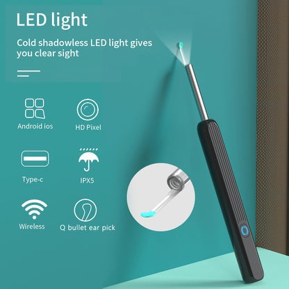 👂Ear Wax Removal with Camera and Light, Ear Wax Removal Kit with 1296P Otoscope