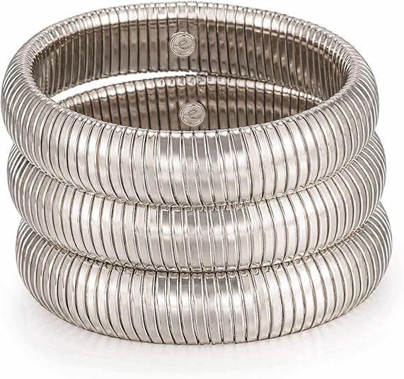 Ettika Gold Bangles For Women, Set of Womens Bracelets. 3Pcs