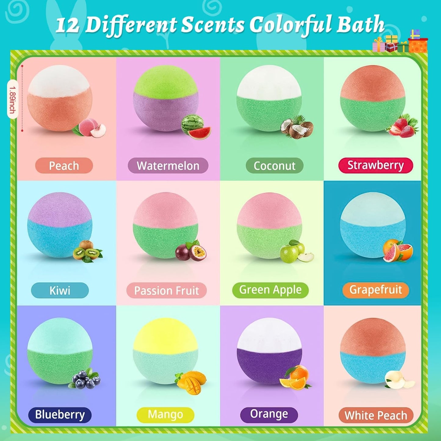 🎁 Bath Bombs for Kids with Surprise Inside | 24-Pack Gift Set with Hidden Toys🐰