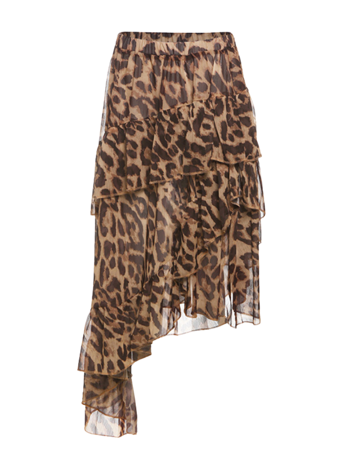 Cheree Leopard Ruffle Skirt