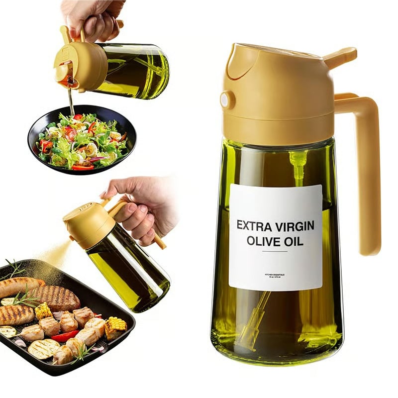 šHOT SALEš2 in 1 Glass Oil Sprayer & Dispenserš„