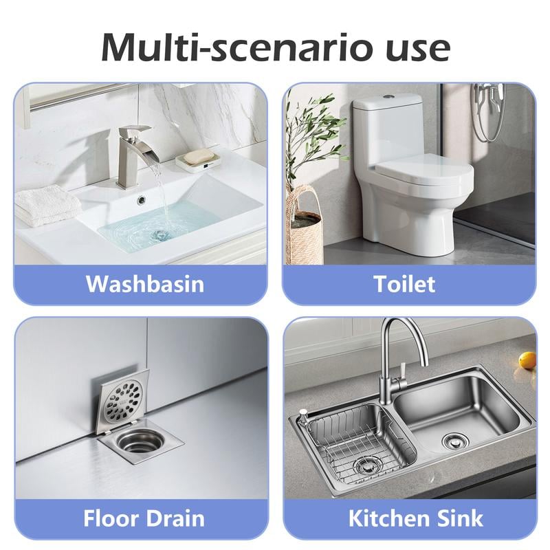 Toilet Clog Remover Tool,Swift High Pressure Drain,for Bathroom,Unclogging Sinks, Kitchen Drains