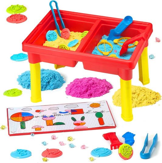 3-in-1 Kids Sensory Play Table | All-in-One Activity Set with Magic Sand ✨🏝️
