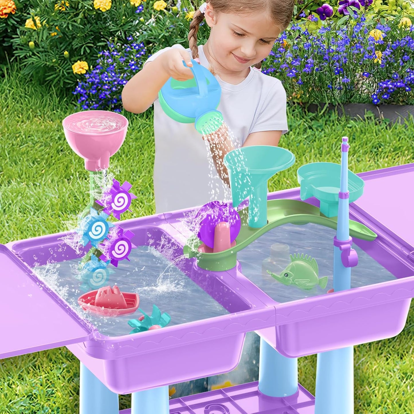 2-in-1 Sand & Water Activity Table | 25-Piece Sensory Play Set 🏖️💦
