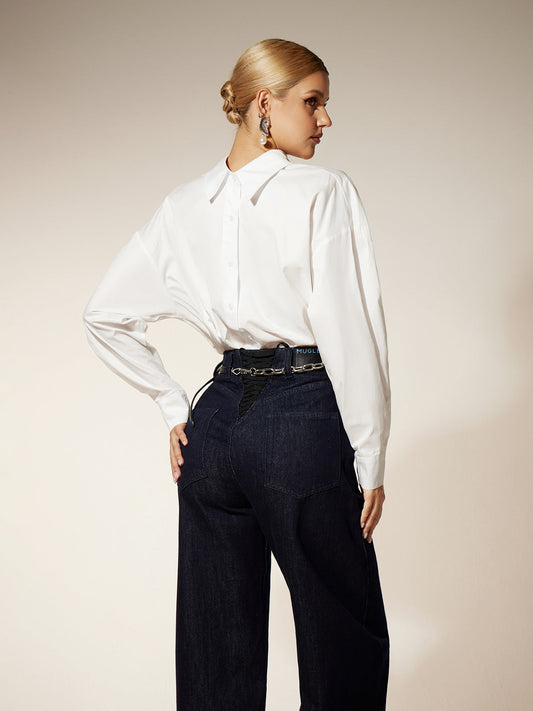 Ehawee Long Sleeve Cutout Shirt