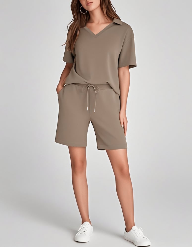 ð¥Women's Summer 2-Piece Set - Lightweight & Breezy Short-Sleeve & Shorts Set