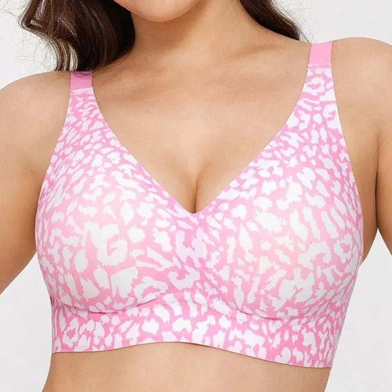 🏆🔥Super Firming Leopard Print Jelly  Bra | Women Wirefree Bras 👍No More Sagging Breasts