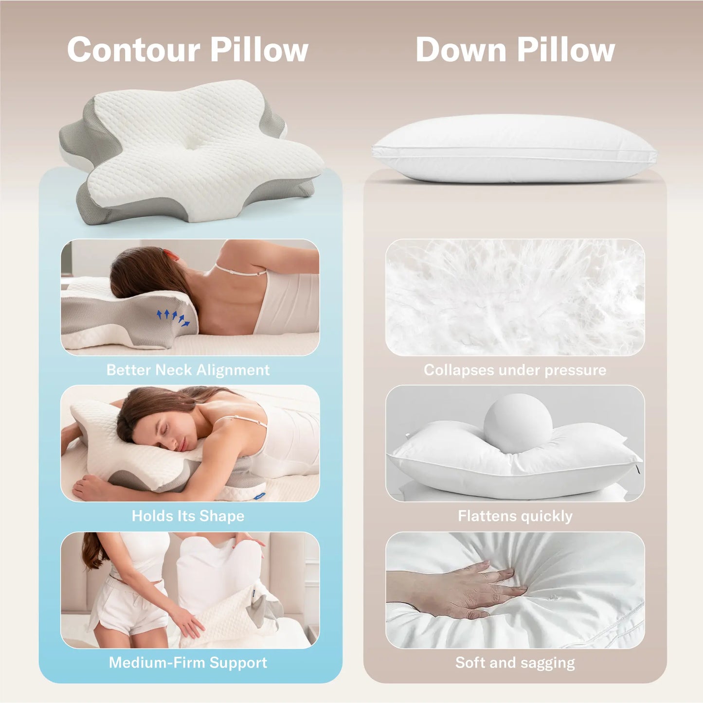 Cervical Memory Foam Pillow | Neck Pain Relief and Support 💤🌙