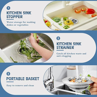 🔥Hot Selling! 49% OFF! - Upgraded 3 in 1 Kitchen Sink Drain Strainer