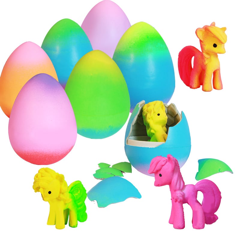 6-Pack Hatching Growing Unicorn Eggs for Boys & Girls, Birthday Easter Basket Stuffers Crafts Gift