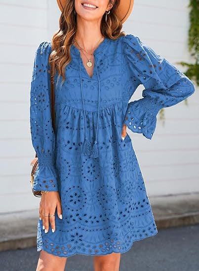 A Line Hollow Out Lace Ruffle Party Dresses (Buy 2 Free Shipping)
