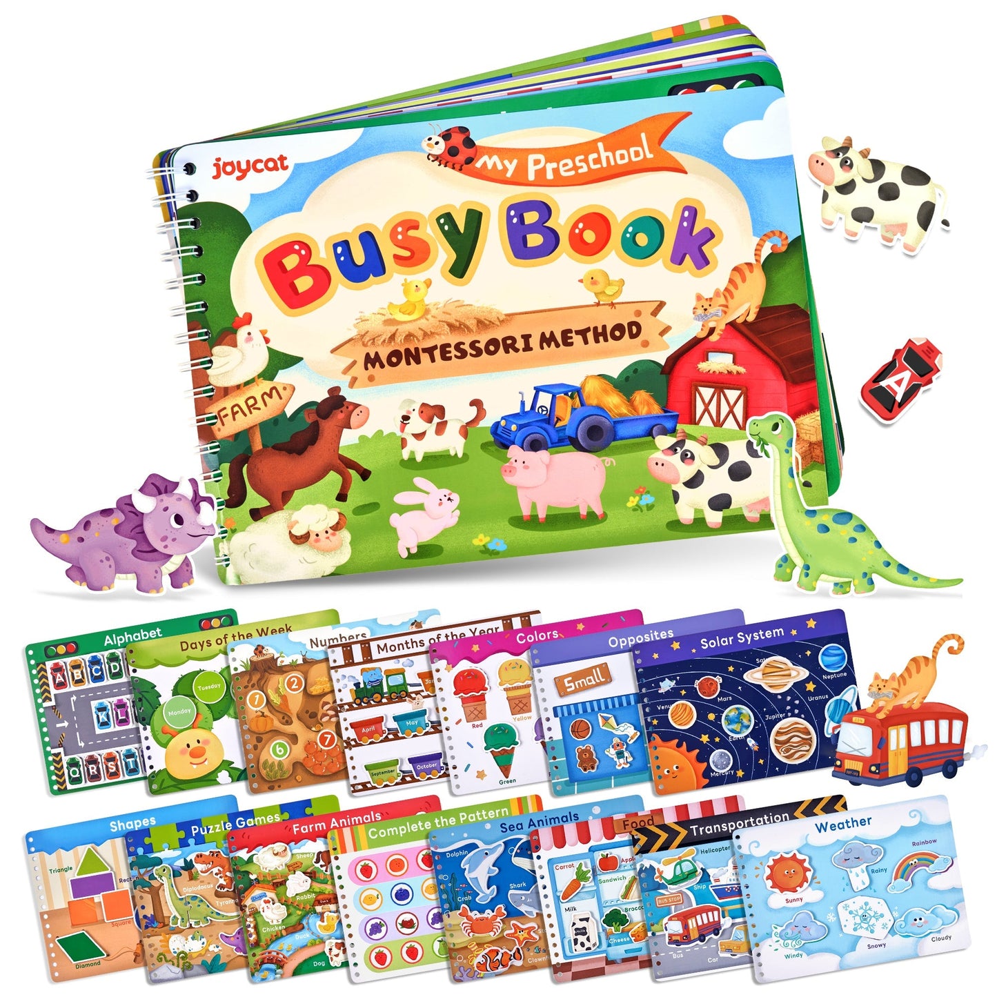 📖 Montessori Preschool Busy Book (15 Themes)