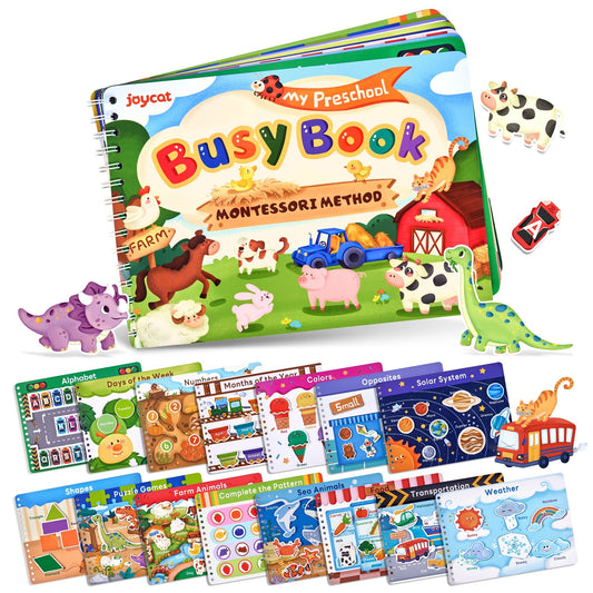 📖 Montessori Preschool Busy Book (15 Themes)
