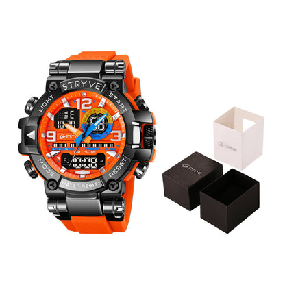 🔥Colourful Men's Digital Sports Waterproof Dual-Screen Electronic Watch