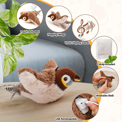🔥Hot Sale 49% OFF - 🐾Interactive Chirping Bird Cat Toy