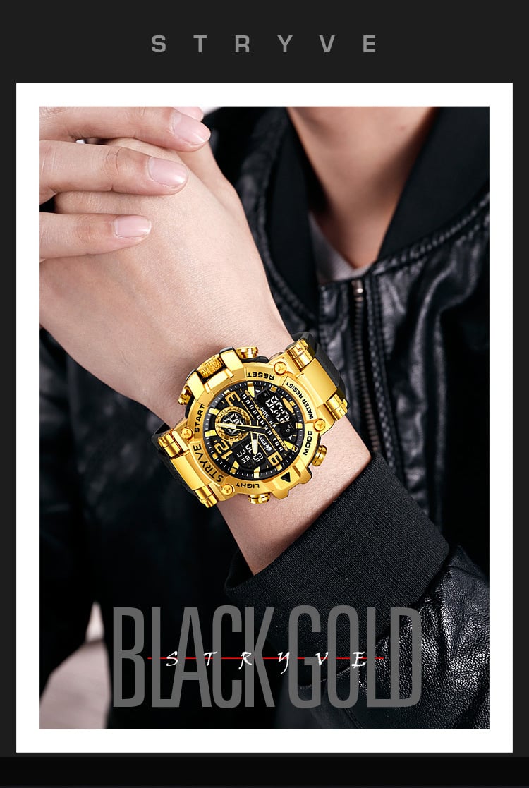 🔥Colourful Men's Digital Sports Waterproof Dual-Screen Electronic Watch