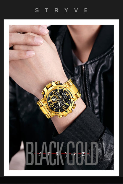 🔥Colourful Men's Digital Sports Waterproof Dual-Screen Electronic Watch