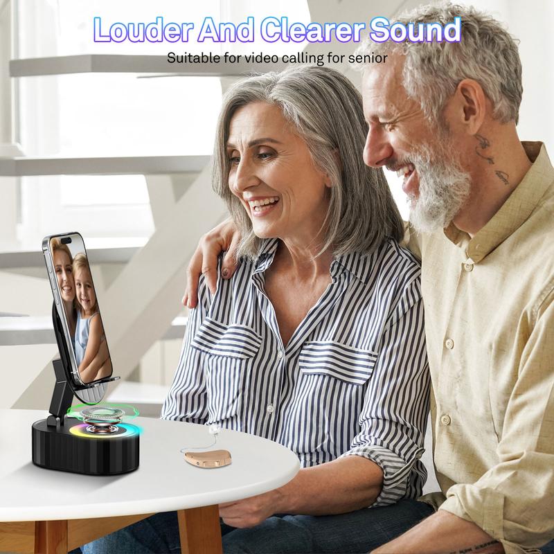 🔥2026 Upgraded Cell Phone Stand with Induction Speaker/Power Bank/Atmosphere Light