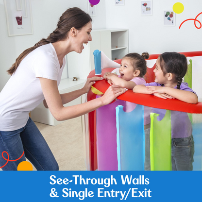 🎉Grand Opening – 50% Off!⏰️  Bestway Bouncetopia Multi-Color Child PVC Bouncer with Built-in Pump