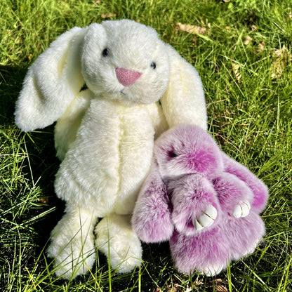 Handmade Plush Bunny Keychain with Metal Tin Box, Gift Options for Birthday Easter