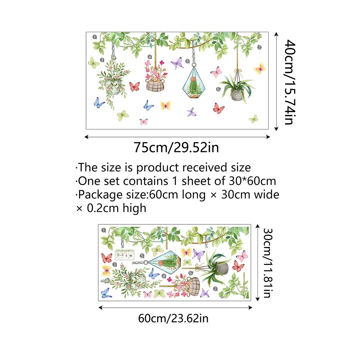 💐Colorful Floral Bouquet Window Sticker🖼️(Cut to size freely)