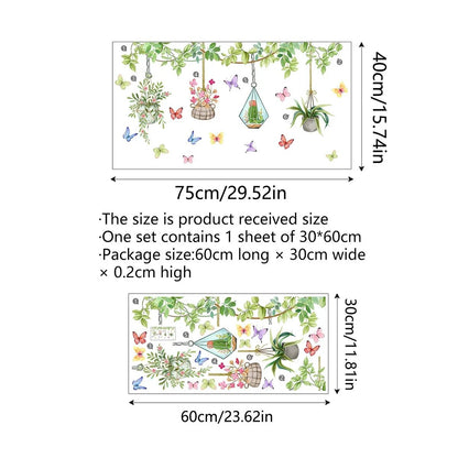 💐Colorful Floral Bouquet Window Sticker🖼️(Cut to size freely)