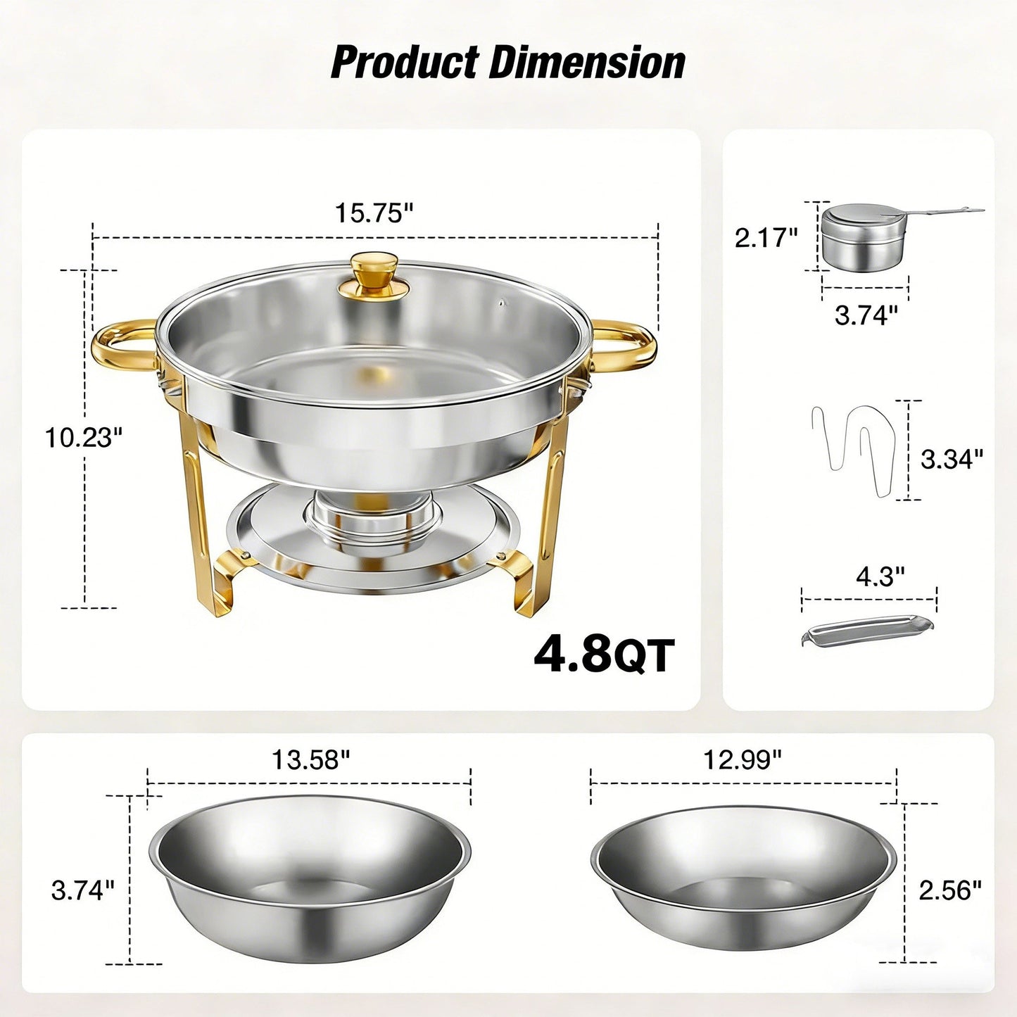 🔥Stainless Steel Chafing Dish Buffet Set ✈️Free Shipping Today!(⏰Stock: 19 left)