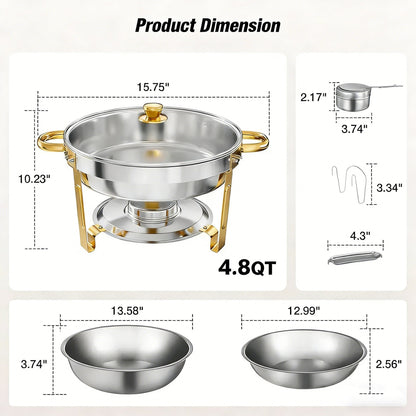 🔥Stainless Steel Chafing Dish Buffet Set ✈️Free Shipping Today!(⏰Stock: 19 left)