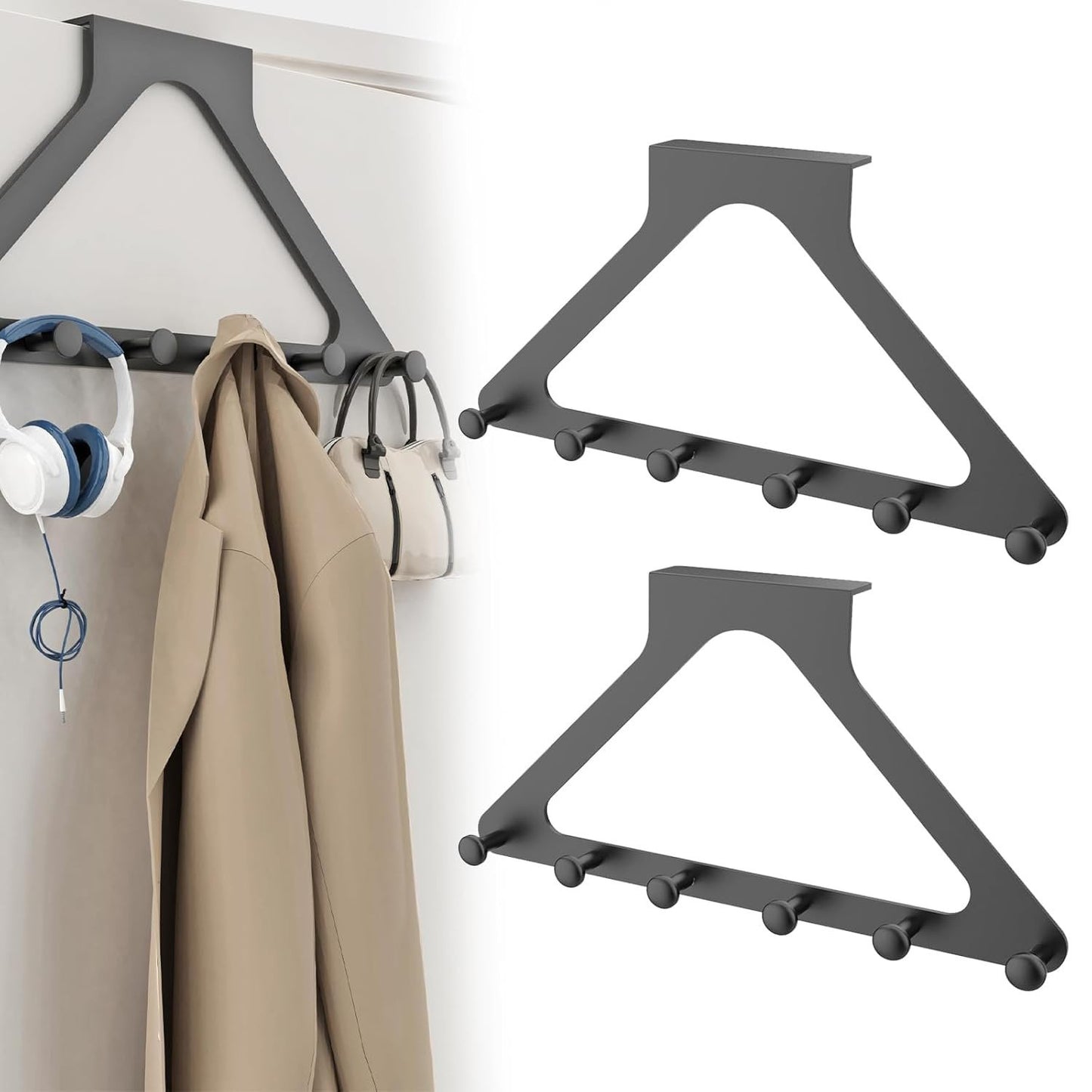 Carbon Steel Over-the-Door Hanger Rack