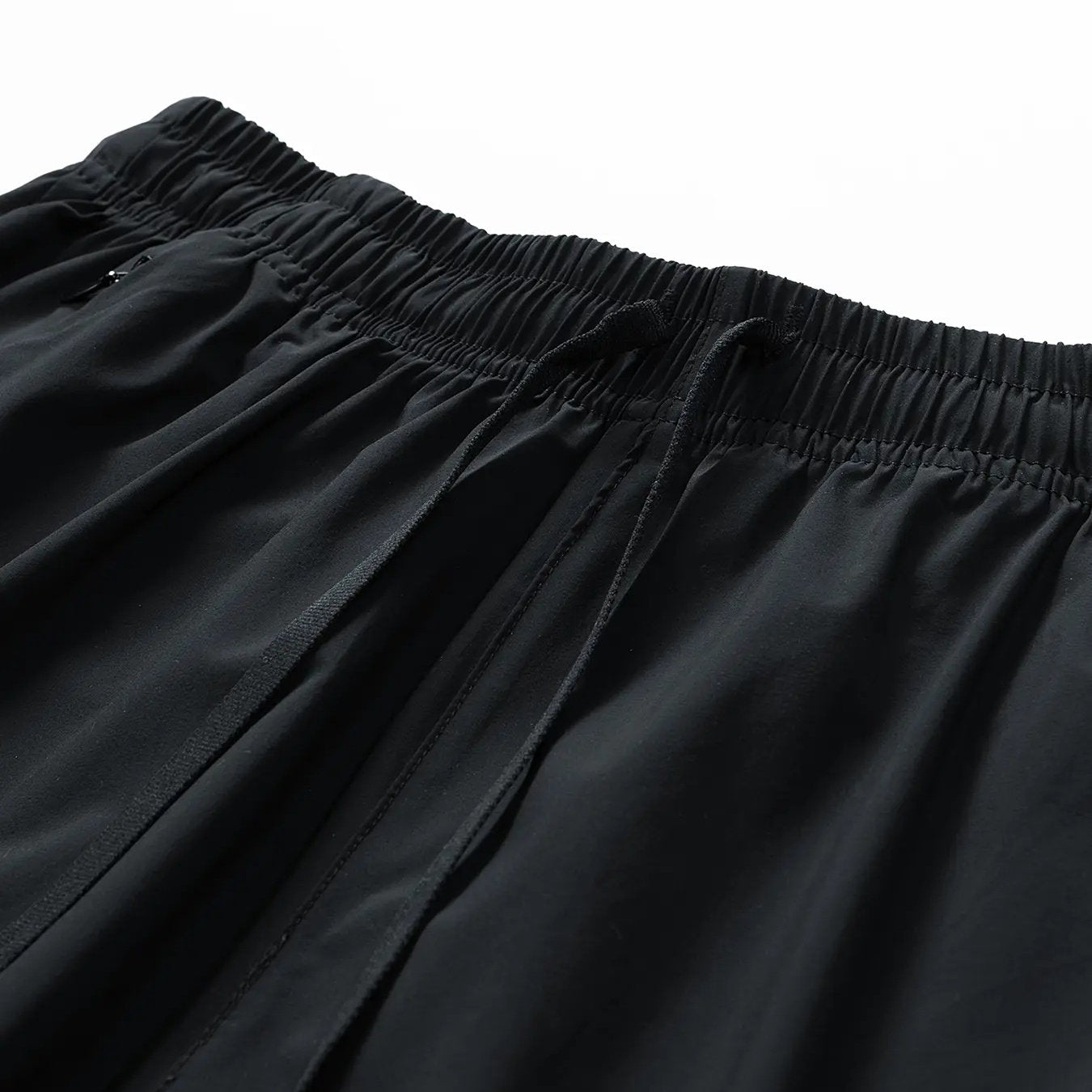 Men's Zipper Pocket Shorts, Regular Fit Casual Drawstring Waist Shorts