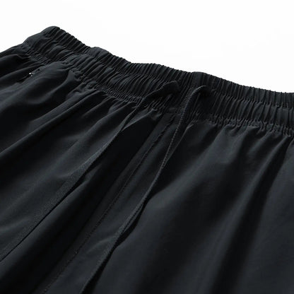 Men's Zipper Pocket Shorts, Regular Fit Casual Drawstring Waist Shorts