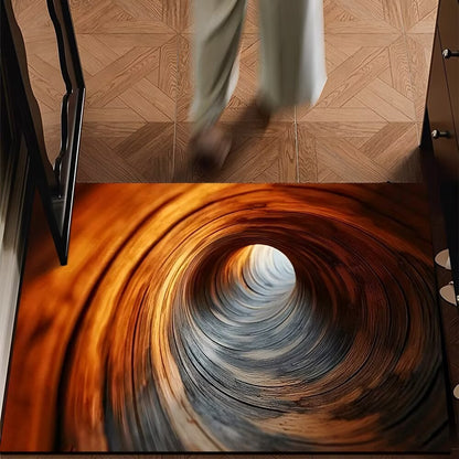 🔥Visual Illusion Endless Abyss Pattern HD Printed Non-Slip Doormat😃