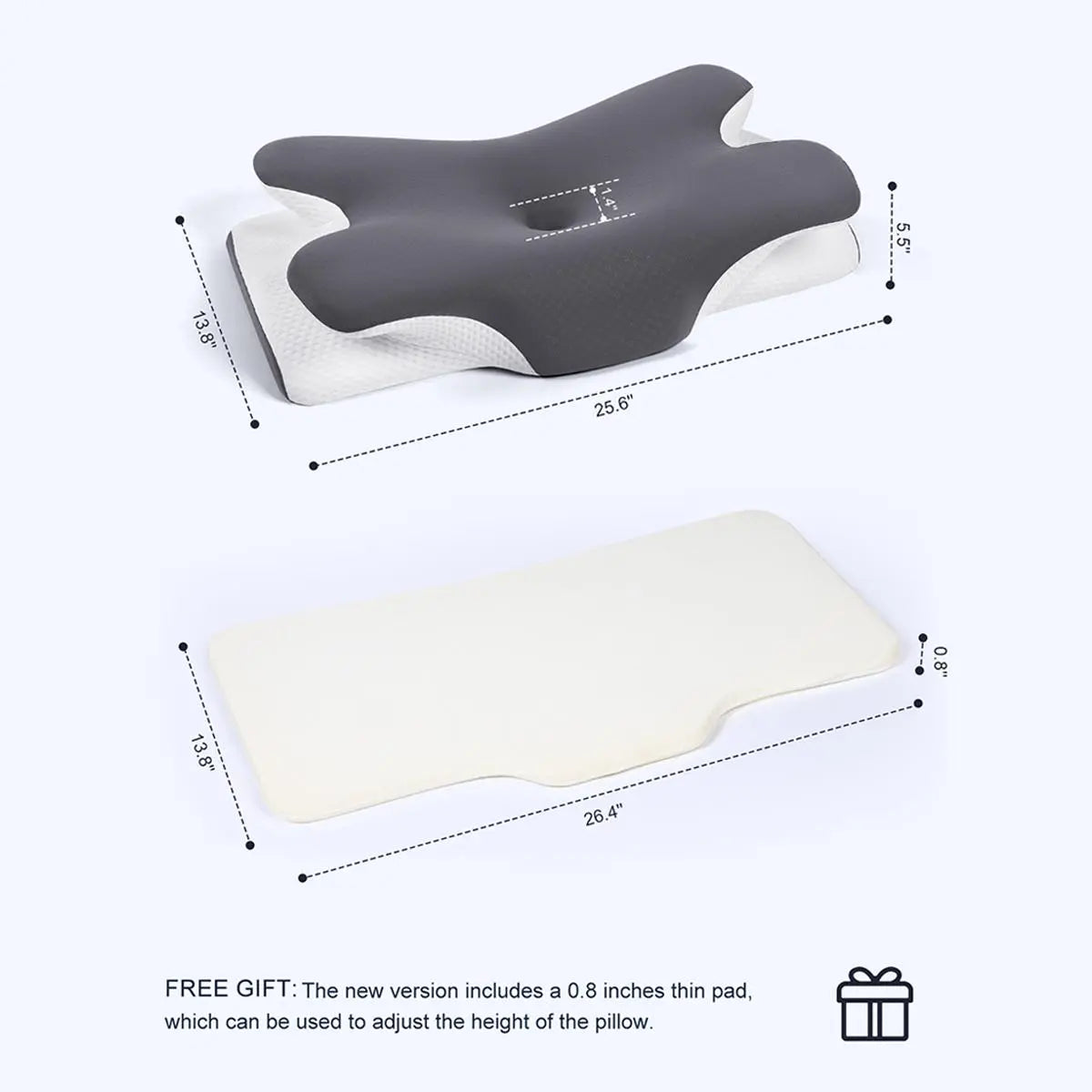 Cooling Ergonomic Memory Foam Neck Pillow - Cervical Support for Pain Relief 😴💤