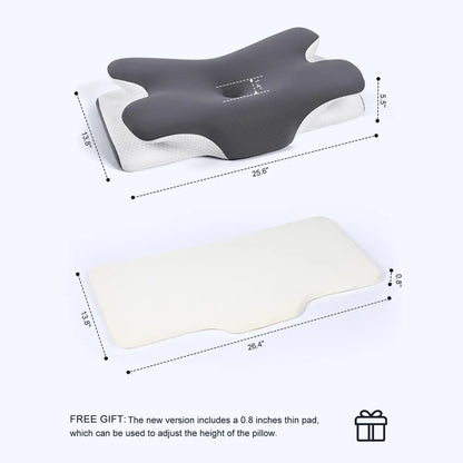 Cooling Ergonomic Memory Foam Neck Pillow - Cervical Support for Pain Relief 😴💤