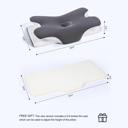 Cooling Ergonomic Memory Foam Neck Pillow - Cervical Support for Pain Relief 😴💤