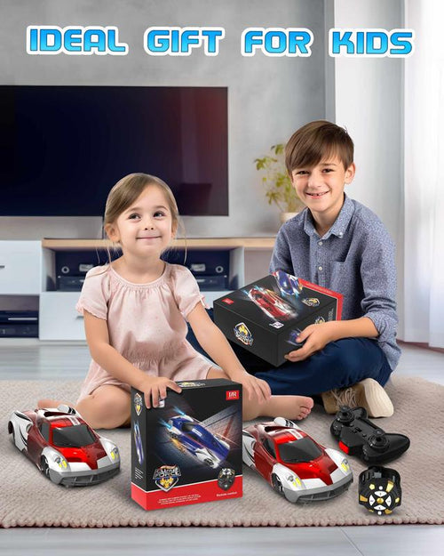 Wall Climbing Car，Electric Remote Toy Racing, with LED Light High-Speed Hobby Toy Vehicle, RC Car Gifts Age 3 4 5 6 7 8 9 Year Old Boys Girls(Red）