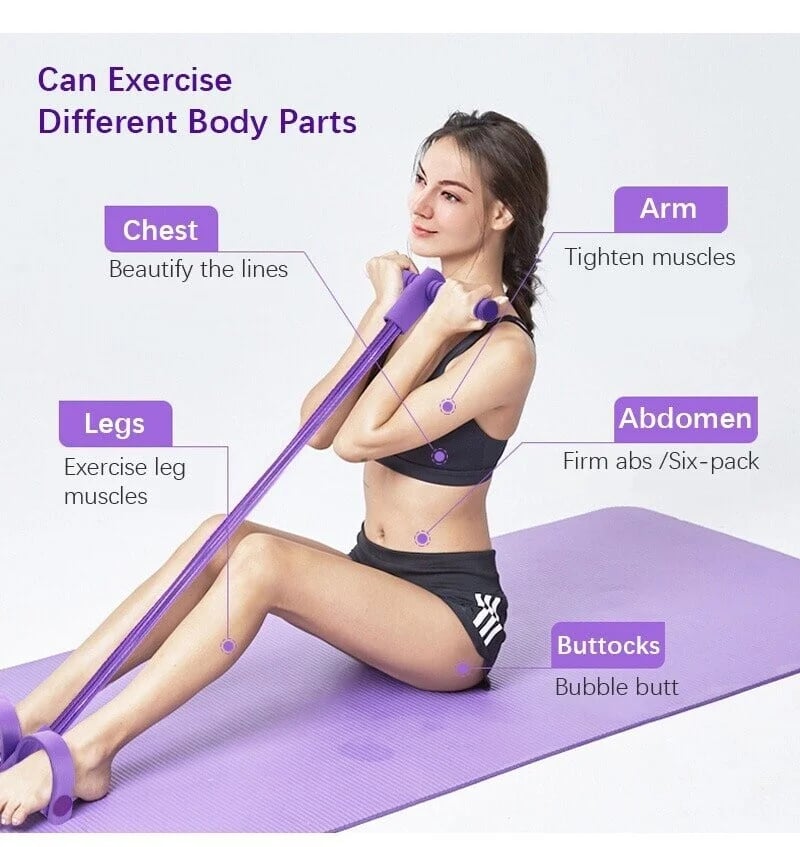 💥21 Fitness Resistance Bands-4 Tube Pedal Ankle Puller