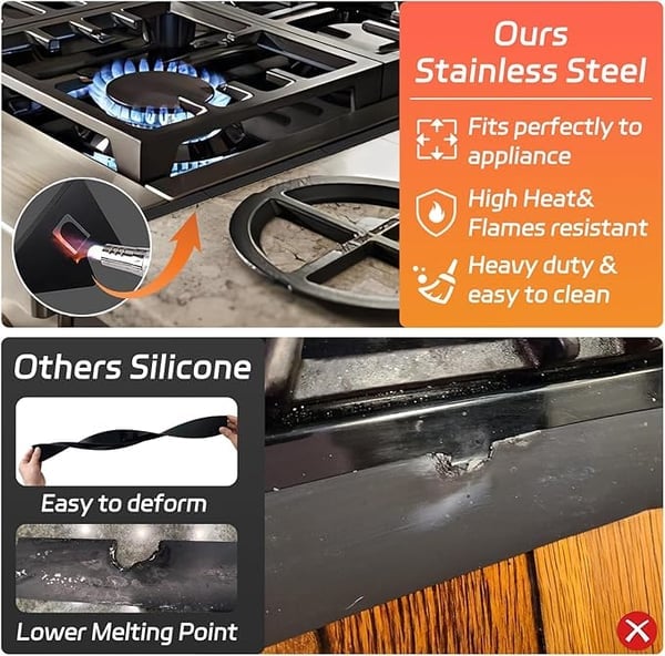 🔥Factory Direct Sale 49% OFF-🎁Retractable Stainless Steel Stove Gap Covers