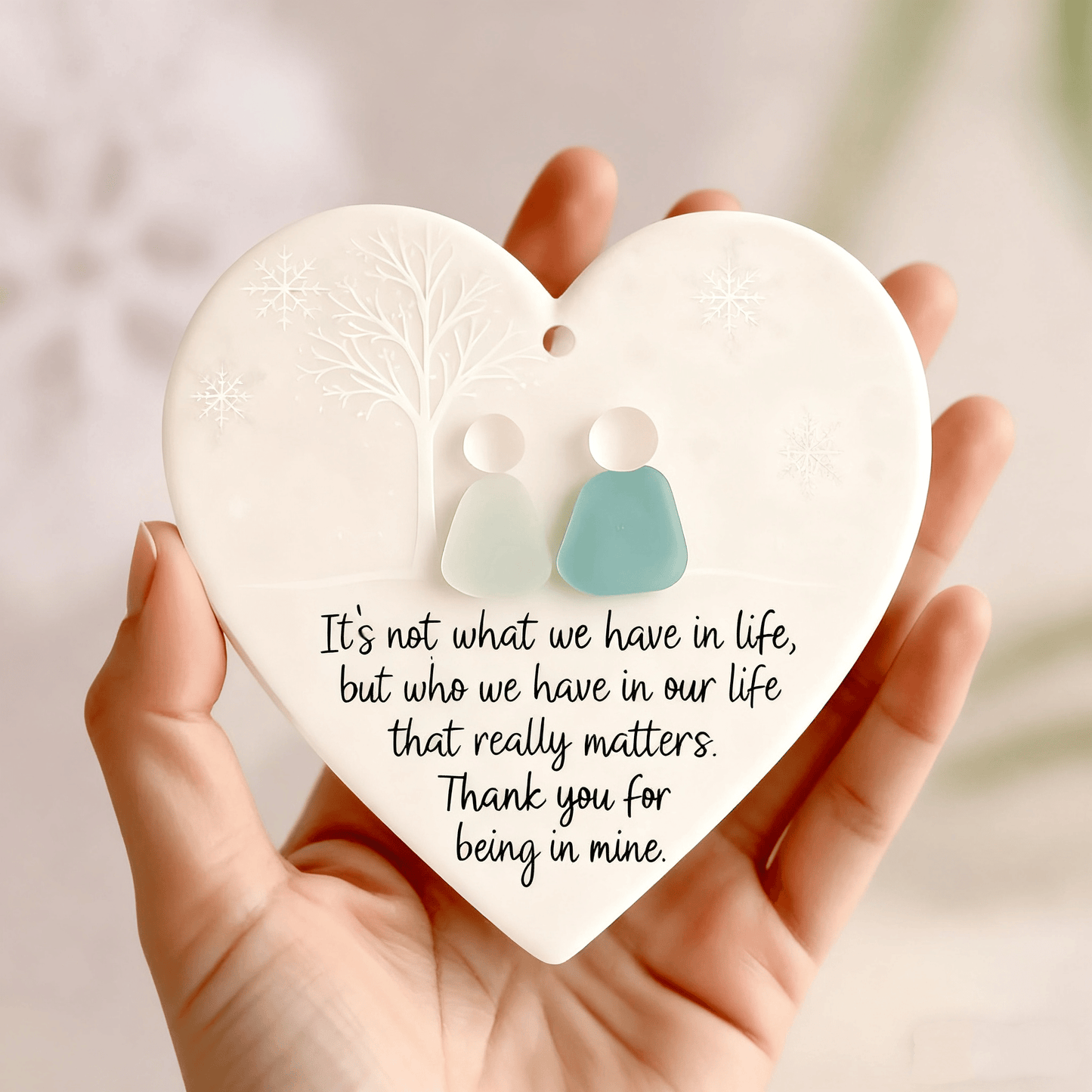 🌊Heart-Shaped Sea Glass Friendship Decor✨ Crafted by Hand💝🎁Perfect for Lovers, Family & Kids!
