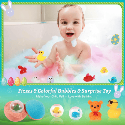 🛁✨Natural Bath Bombs for Kids with Mega Bubbles & Surprise Inside🦄 Same as in the video🔥