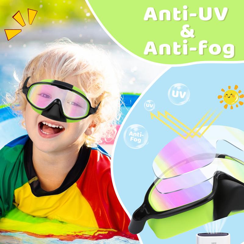 🏊‍♀️ Buy 1 Get 1 Free🏊‍♀️-HD children's large frame waterproof and anti-fog swimming goggles