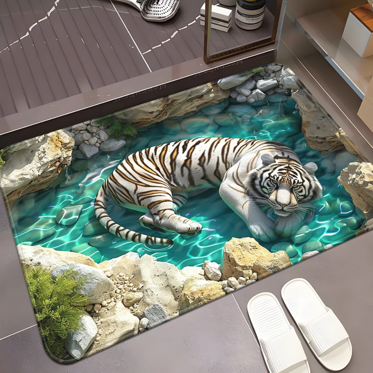 🔥Visual Illusion Endless Abyss Pattern HD Printed Non-Slip Doormat😃