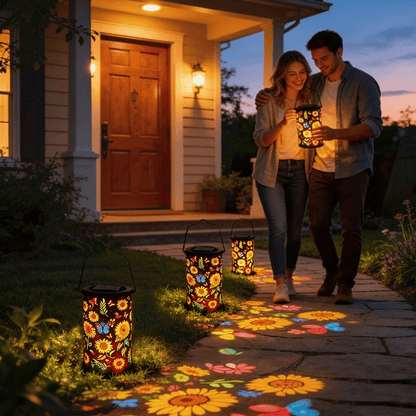 🔥HOT SALE 49% OFF-🌞Colorful Sunflower Glow Solar Garden Lantern