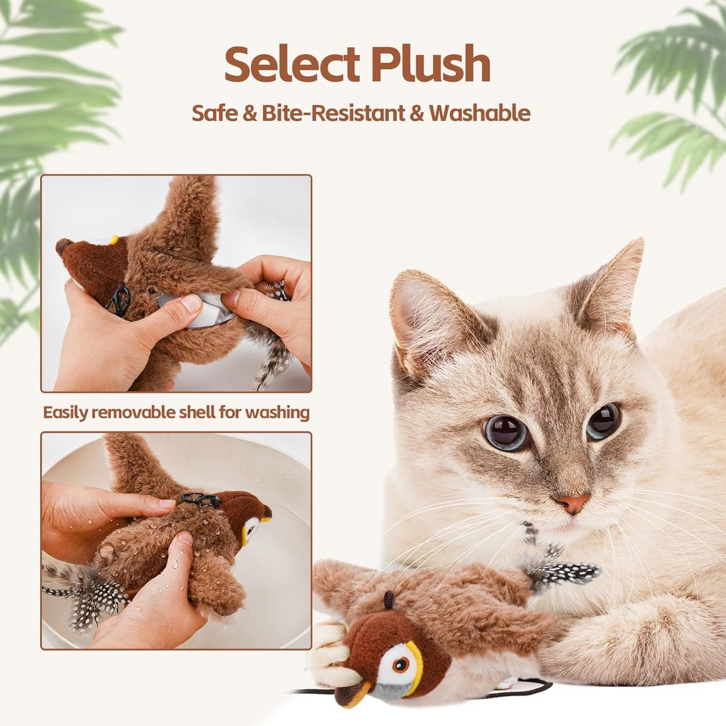 🔥Hot Sale 49% OFF - 🐾Interactive Chirping Bird Cat Toy