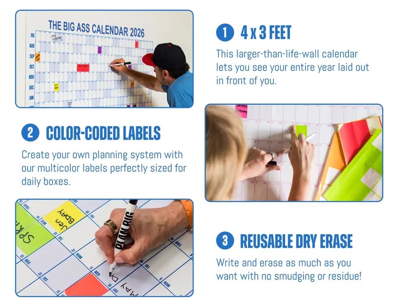 🔥NEW YEAR 46% OFF SALE📅The Big ASS## Calendar 2026 - Design Your Amazing 2026!🏃