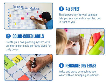 🔥NEW YEAR 46% OFF SALE📅The Big ASS## Calendar 2026 - Design Your Amazing 2026!🏃