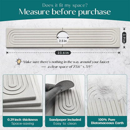 🔥Promotion Save 49% OFF - Quickly Dry Sink Diatom Mud Mat