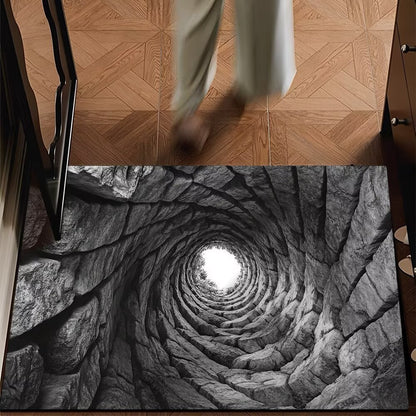 🔥Visual Illusion Endless Abyss Pattern HD Printed Non-Slip Doormat😃