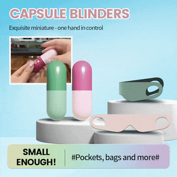 Capsule Storage Blackout Eye Mask with Free Ear Plugs